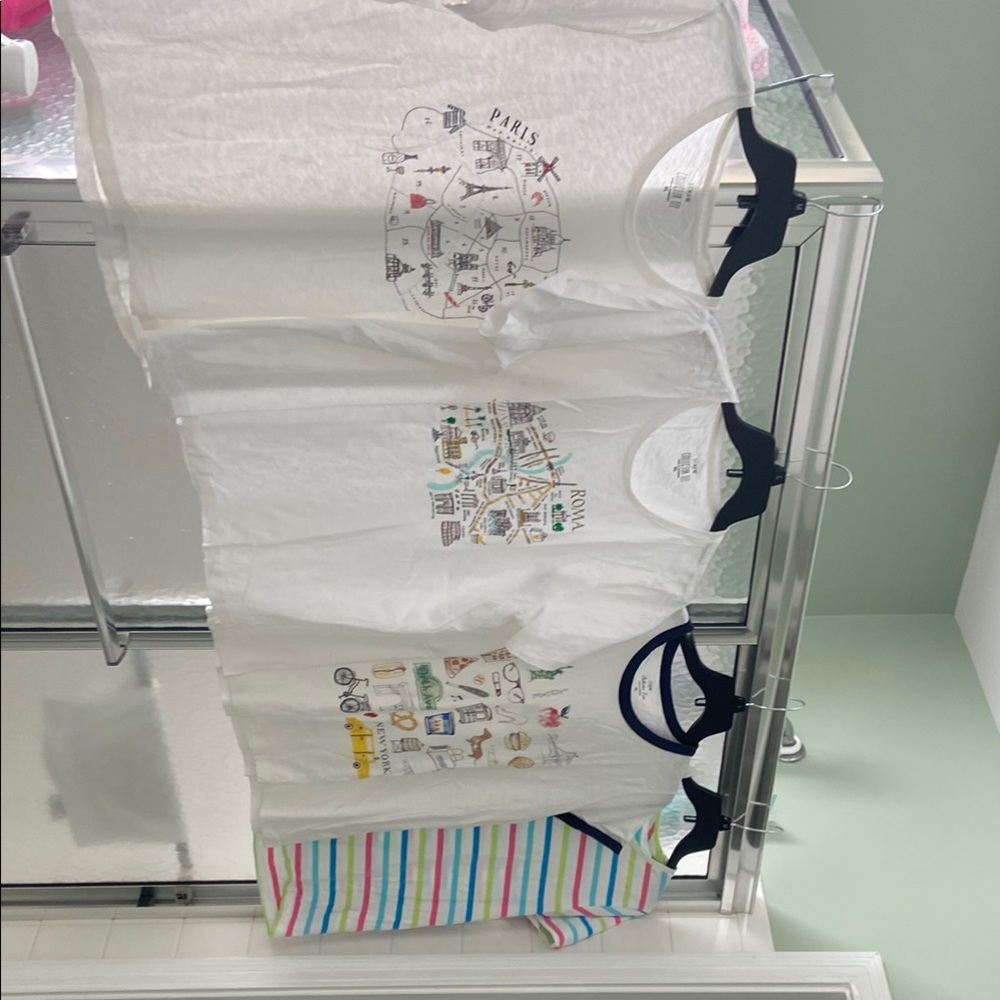 Set of 4- Graphic T-Shirts and Striped Tee, J.Crew, sz XL